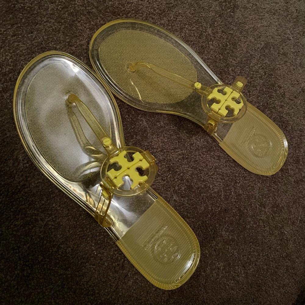NWT/BNIB Tory Burch Mini Miller Jelly Thong Sandal, Yellow